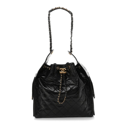 Medium Quilted Calfskin Handbag - Black