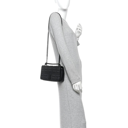Small Quilted Lambskin Handbag - Black