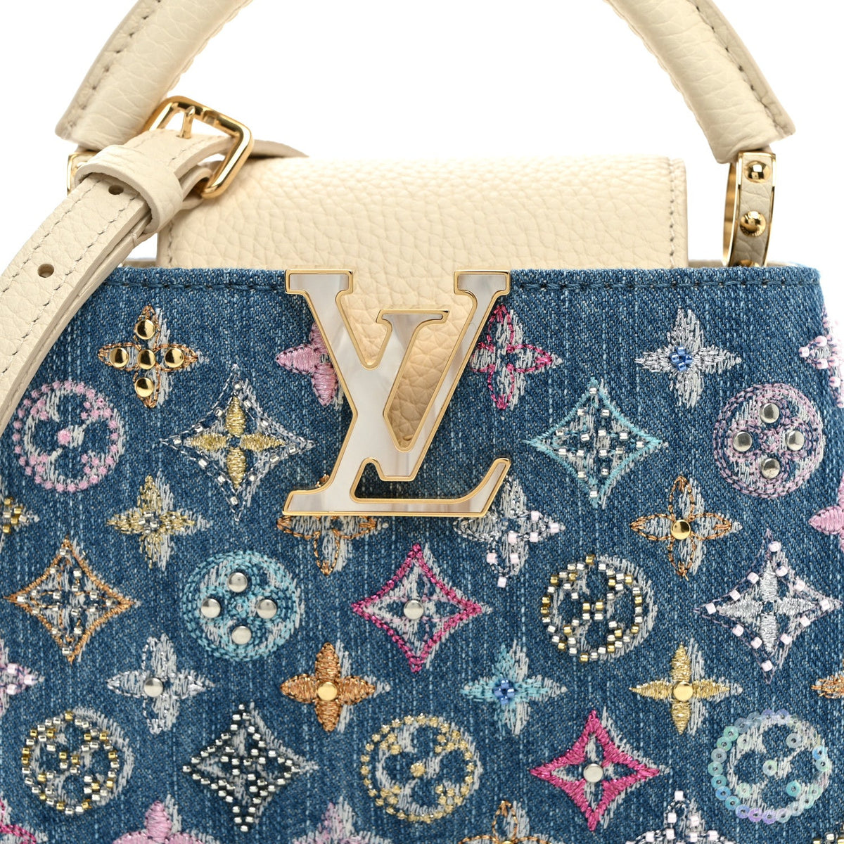 Mini Calfskin Handbag - Blue