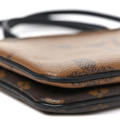 Reverse Monogram Giant Double Zip Pochet Handbag