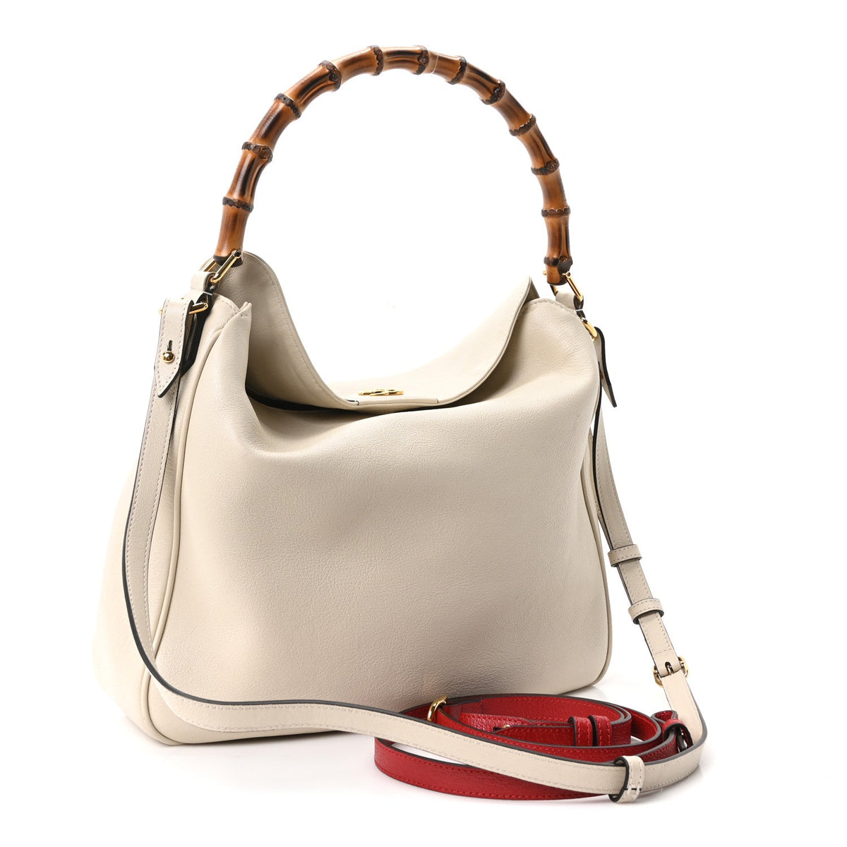 Large Calfskin Shoulder Bag - Red
