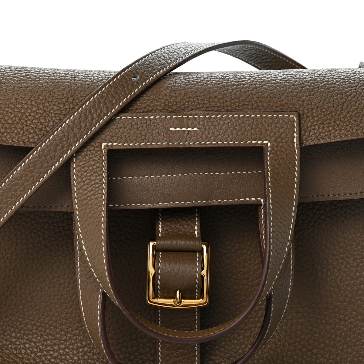 Taurillon Clemence Halzan 31 Gm Etoupe Handbag