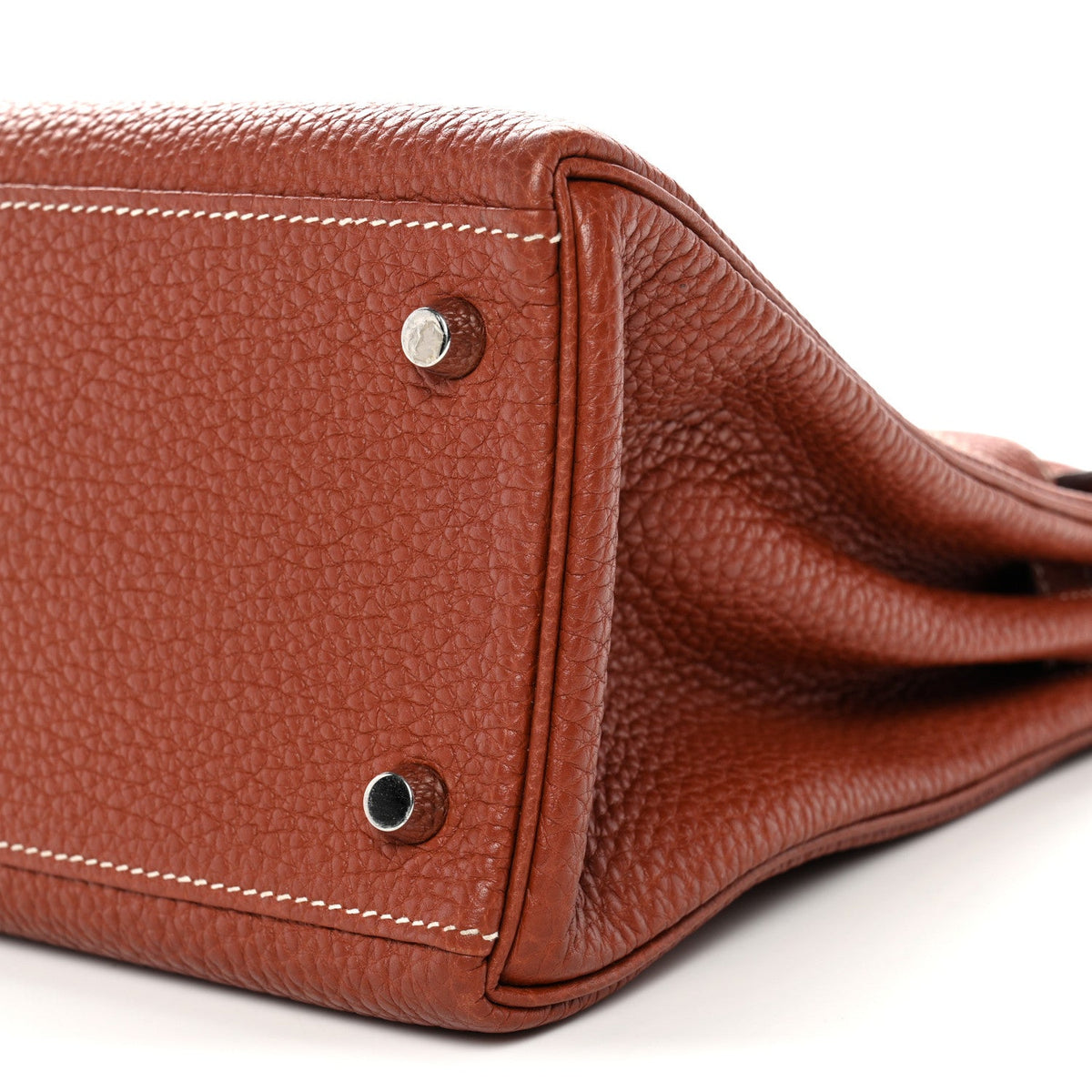 Togo Kelly Retourne 28 Sienne Handbag