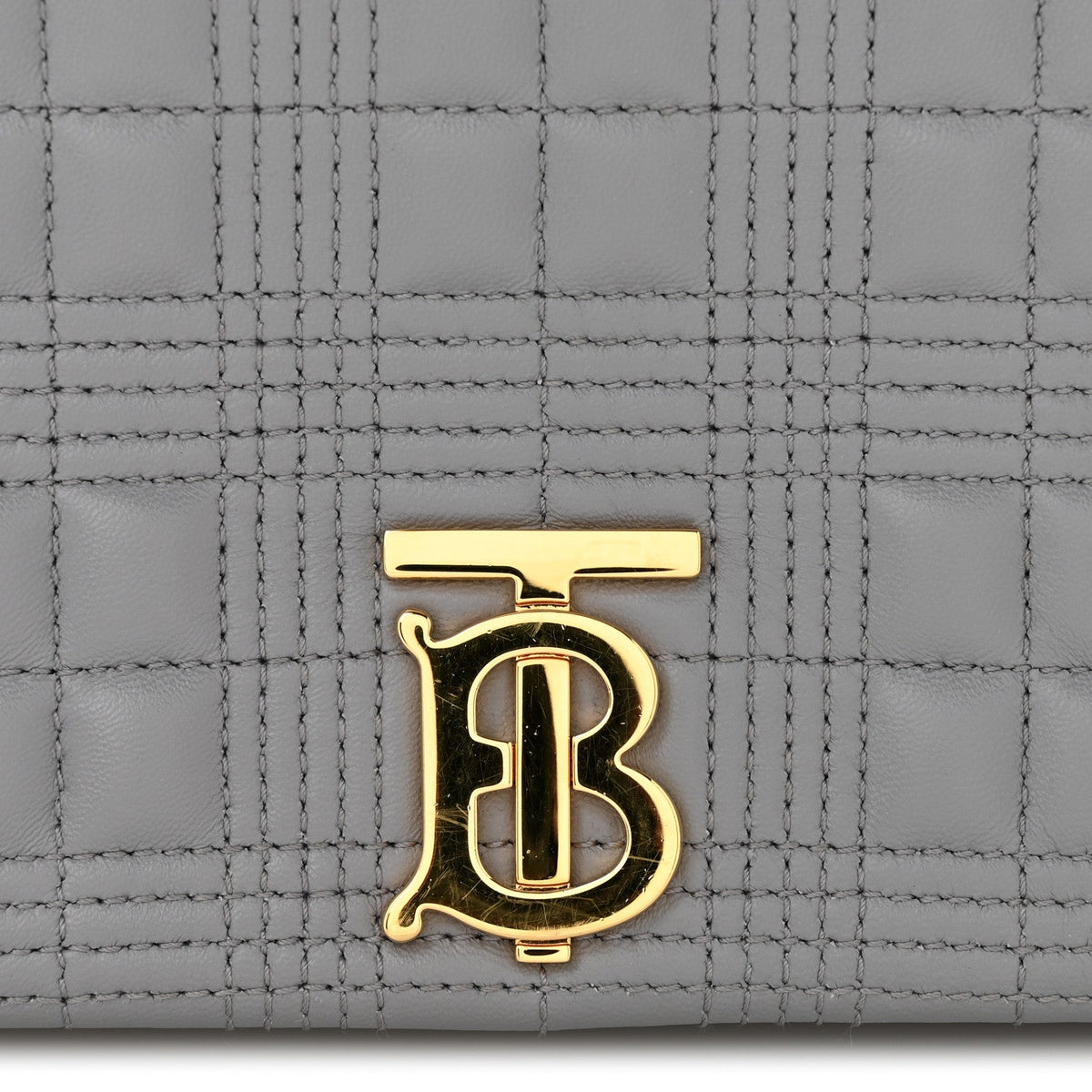 Small Quilted Lambskin Handbag - Grey