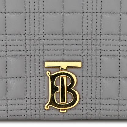 Small Quilted Lambskin Handbag - Grey