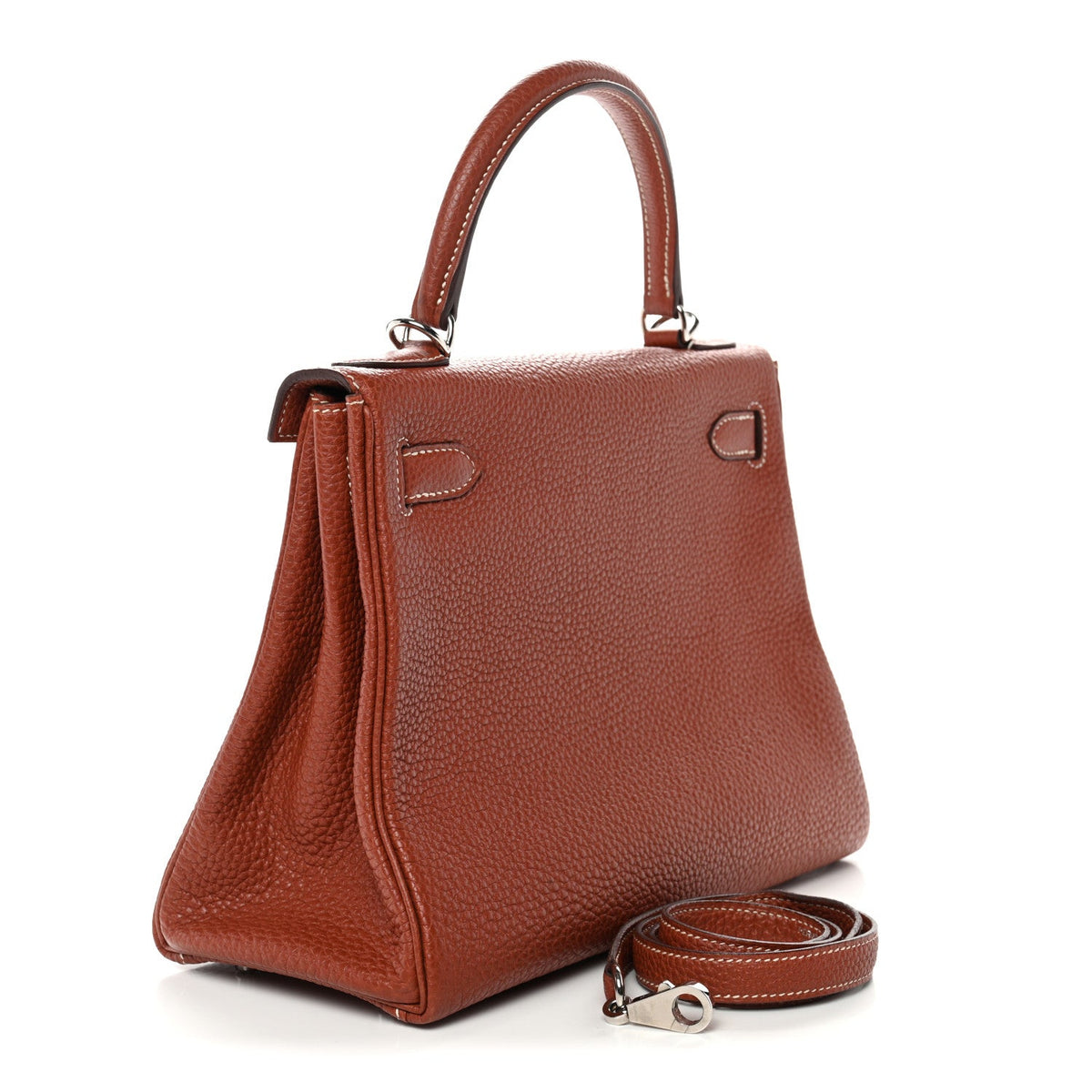 Togo Kelly Retourne 28 Sienne Handbag