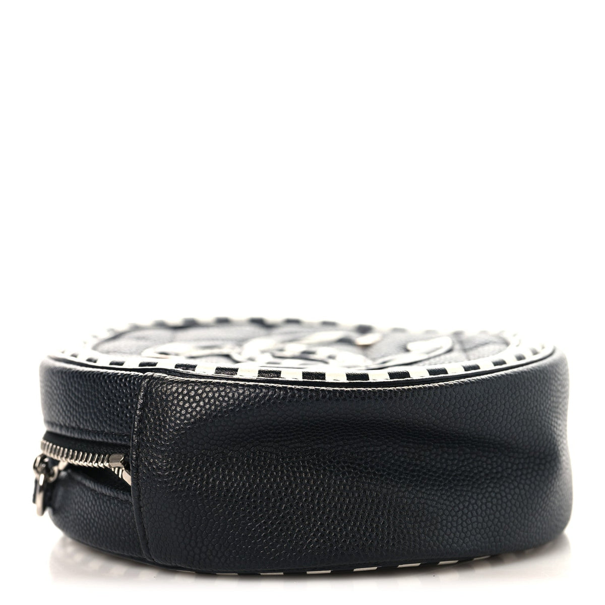 Quilted Caviar Clutch Bag - Black