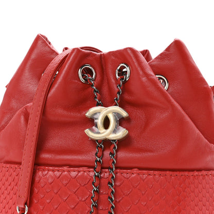 Calfskin Bucket Bag - Red