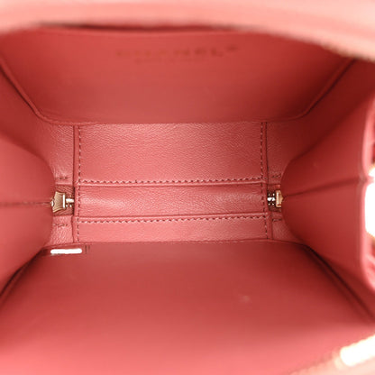 Quilted Caviar Handbag - Pink