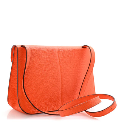 Taurillon Clemence Halzan 25 Orange Mini Handbag