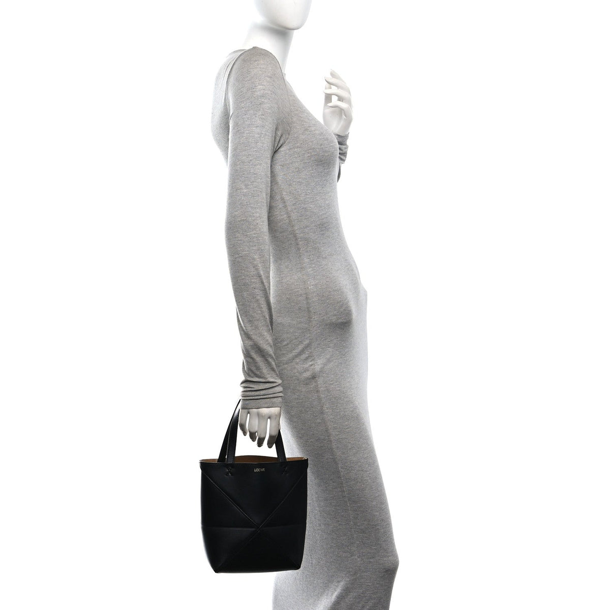 Mini Calfskin Tote Bag - Black