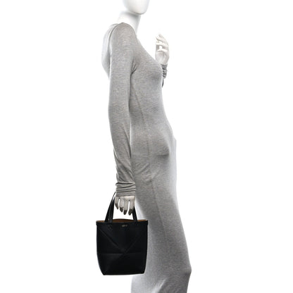 Mini Calfskin Tote Bag - Black