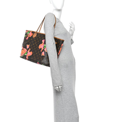 Monogram Roses Neverfull Mm Handbag
