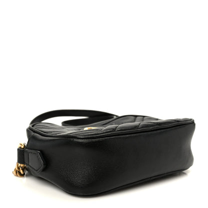 Mini Calfskin Shoulder Bag - Black