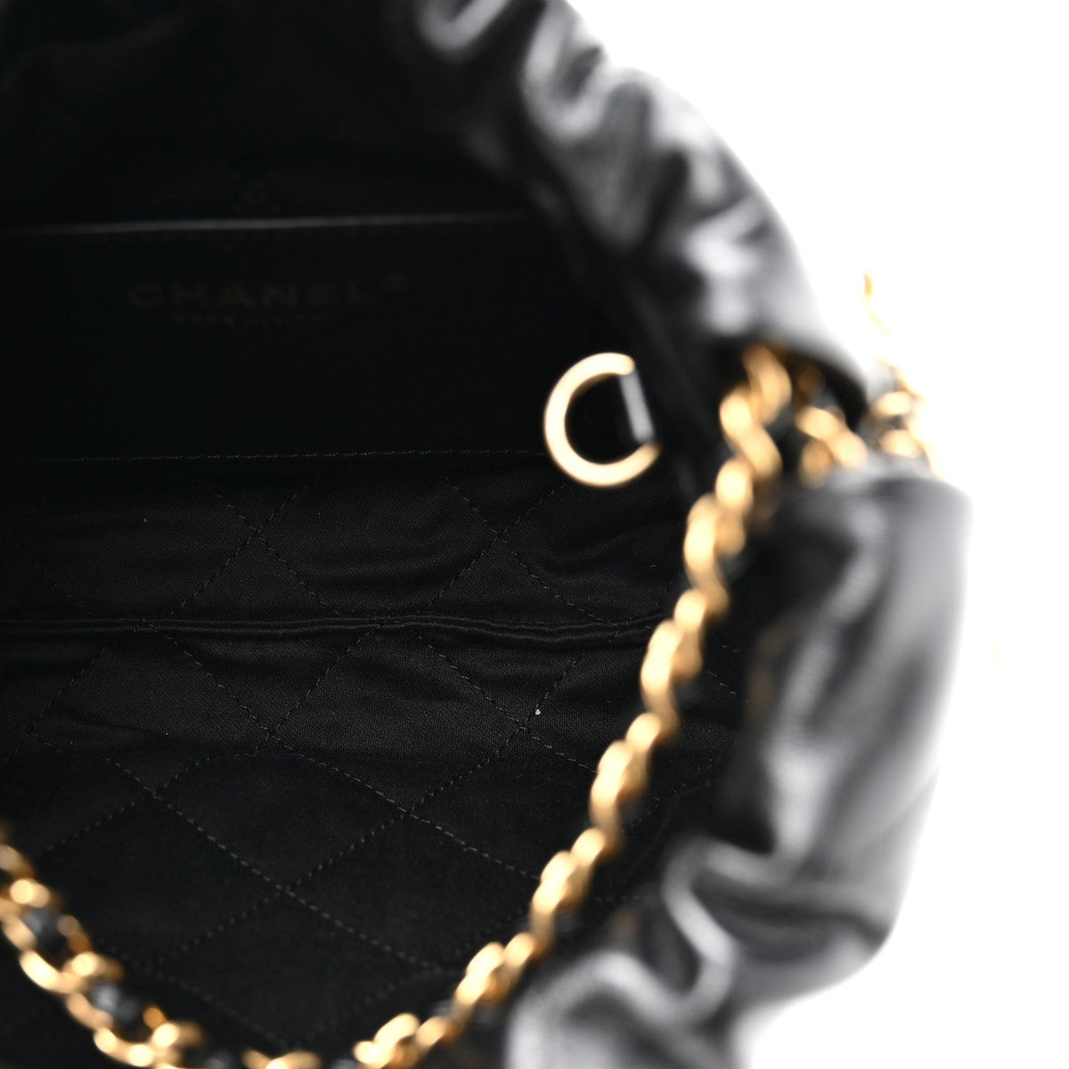 Mini Quilted Calfskin Handbag - Black