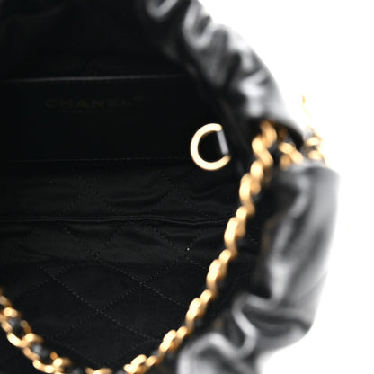 Mini Quilted Calfskin Handbag - Black
