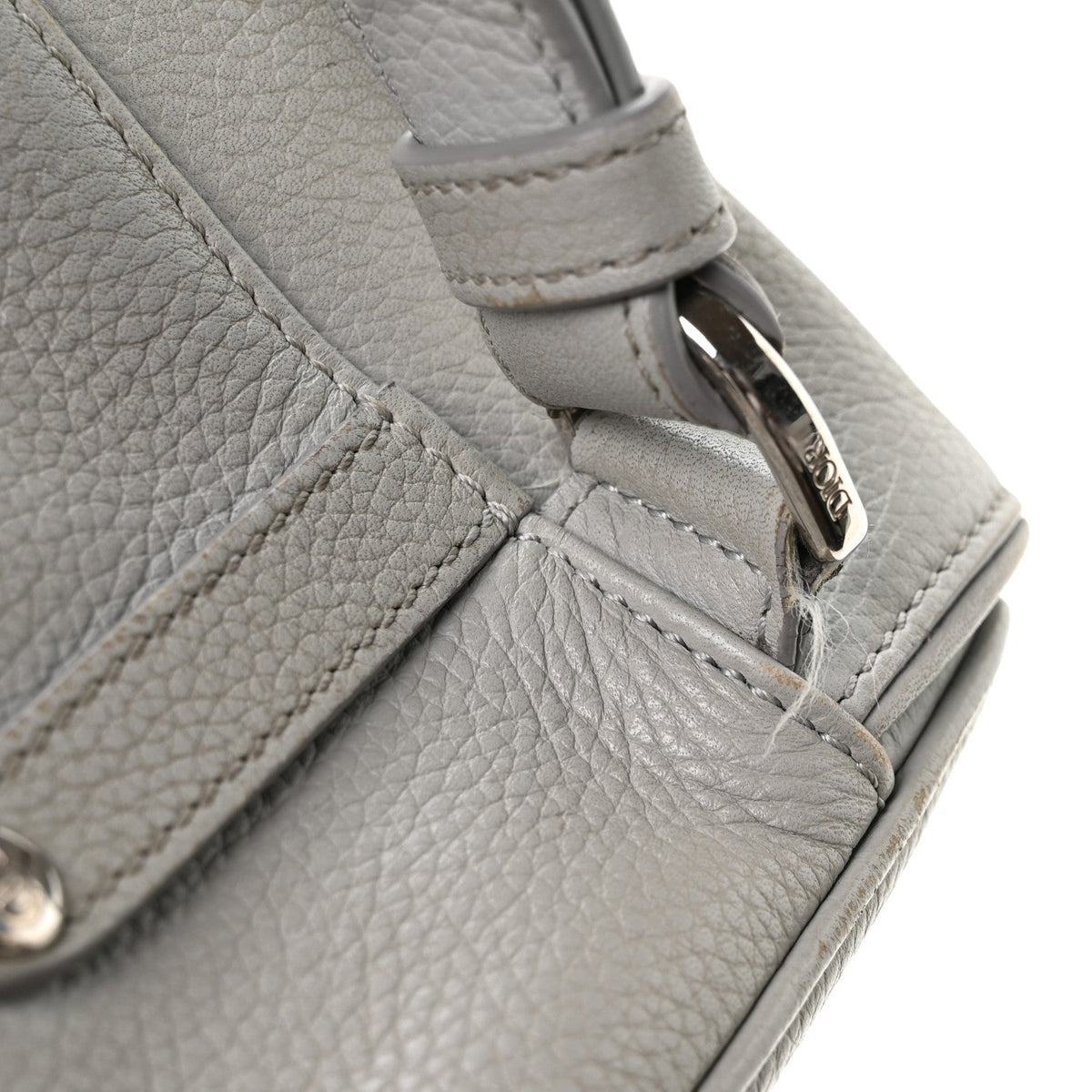 Mini Calfskin Handbag - Gray