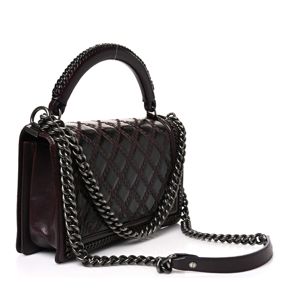 Medium Quilted Goatskin Flap Shoulder Bag