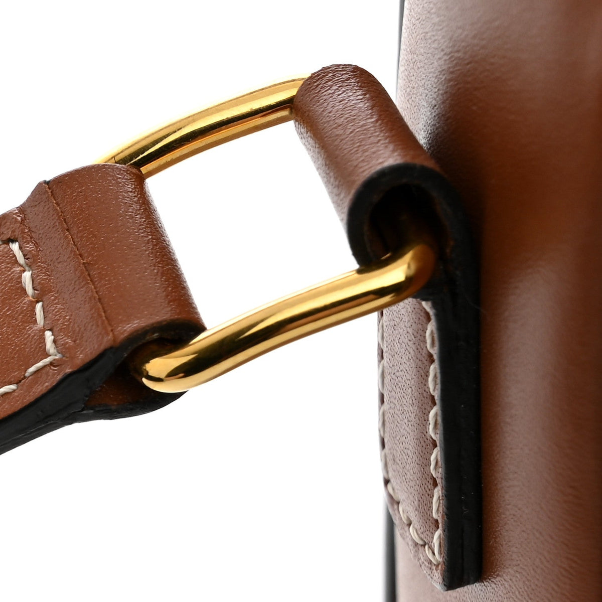 Calfskin Canvas Handbag - Tan