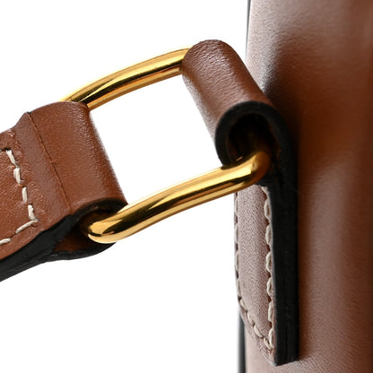 Calfskin Canvas Handbag - Tan