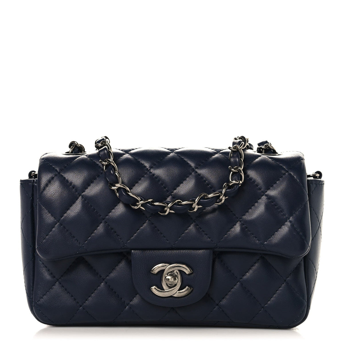 Mini Quilted Lambskin Flap Shoulder Bag - Tan
