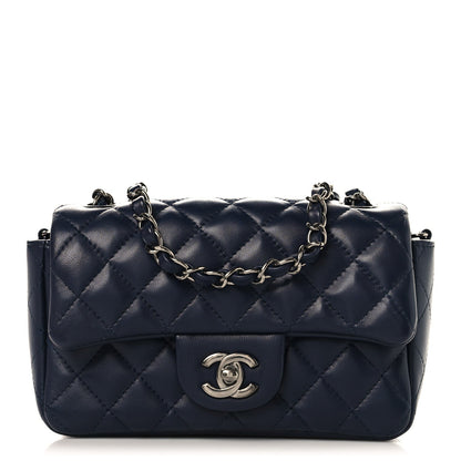 Mini Quilted Lambskin Flap Shoulder Bag - Tan