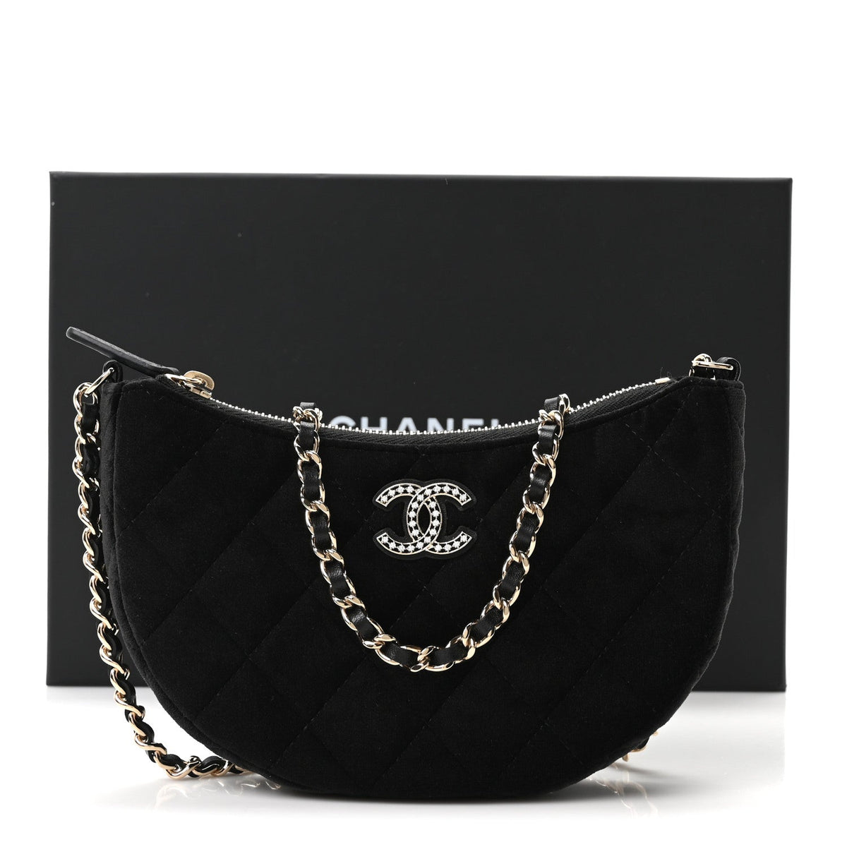 Quilted Hobo Bag - Black