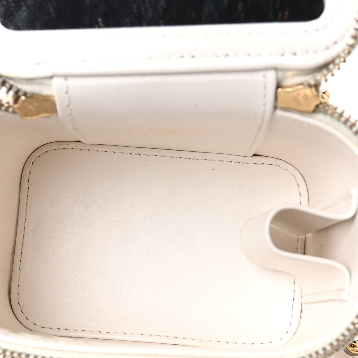 Mini Quilted Caviar Handbag - White