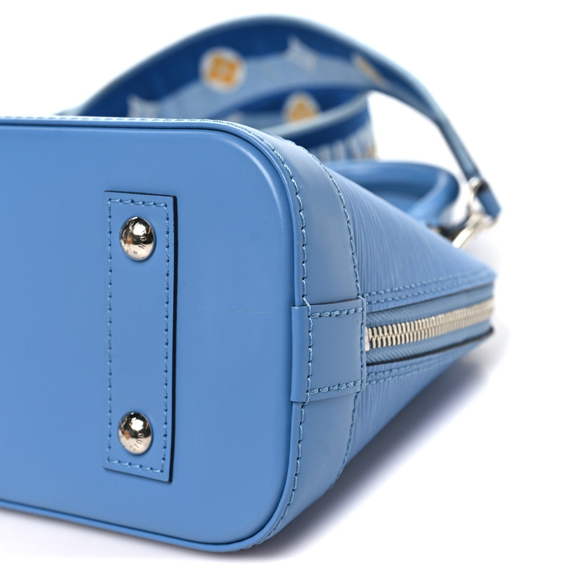 Epi Jacquard Alma Bb Bleuet Handbag