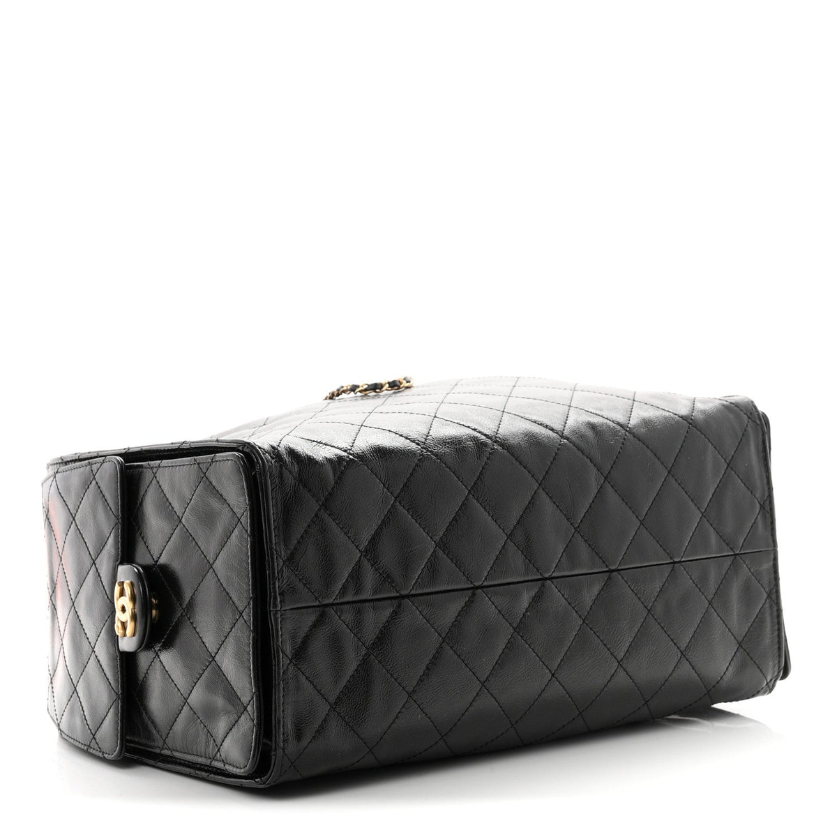 Medium Quilted Calfskin Handbag - Black