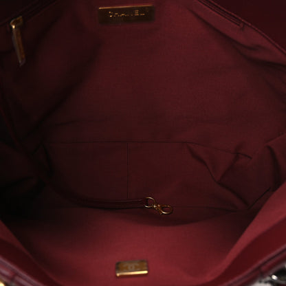 Quilted Lambskin Handbag - Brown
