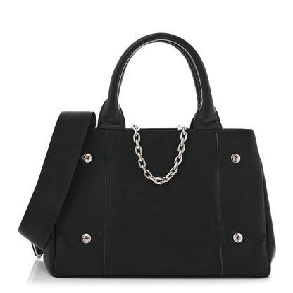Nylon Nappa Tote Bag - Black