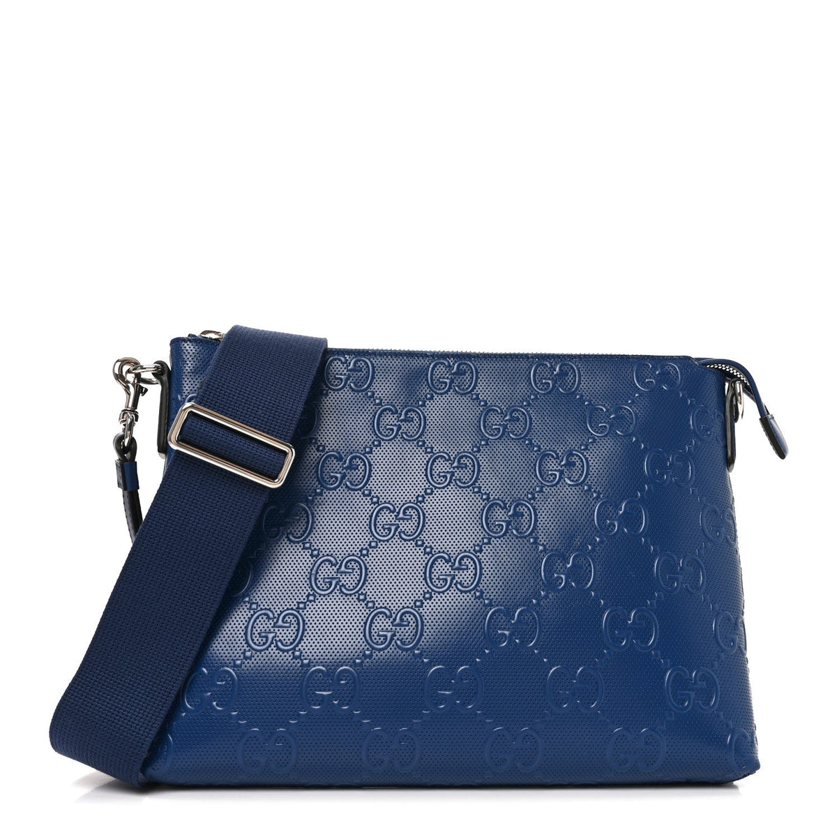 Medium Calfskin Pouch - Blue