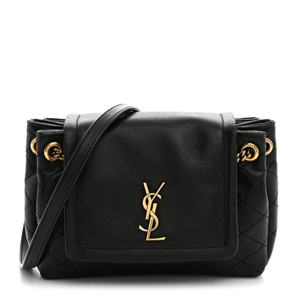 Mini Quilted Lambskin Handbag - Black