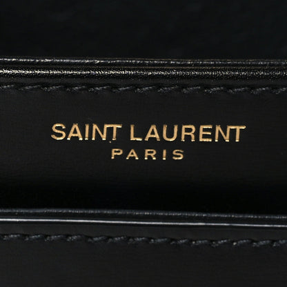 Small Calfskin Satchel Bag - Black