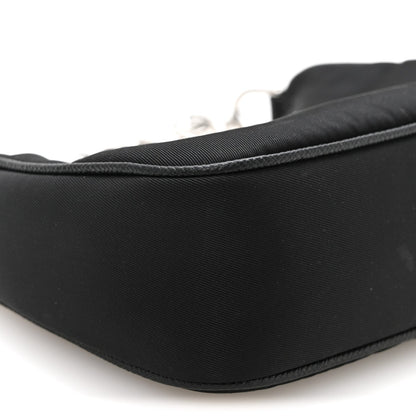 Mini Nylon Shoulder Bag - Black