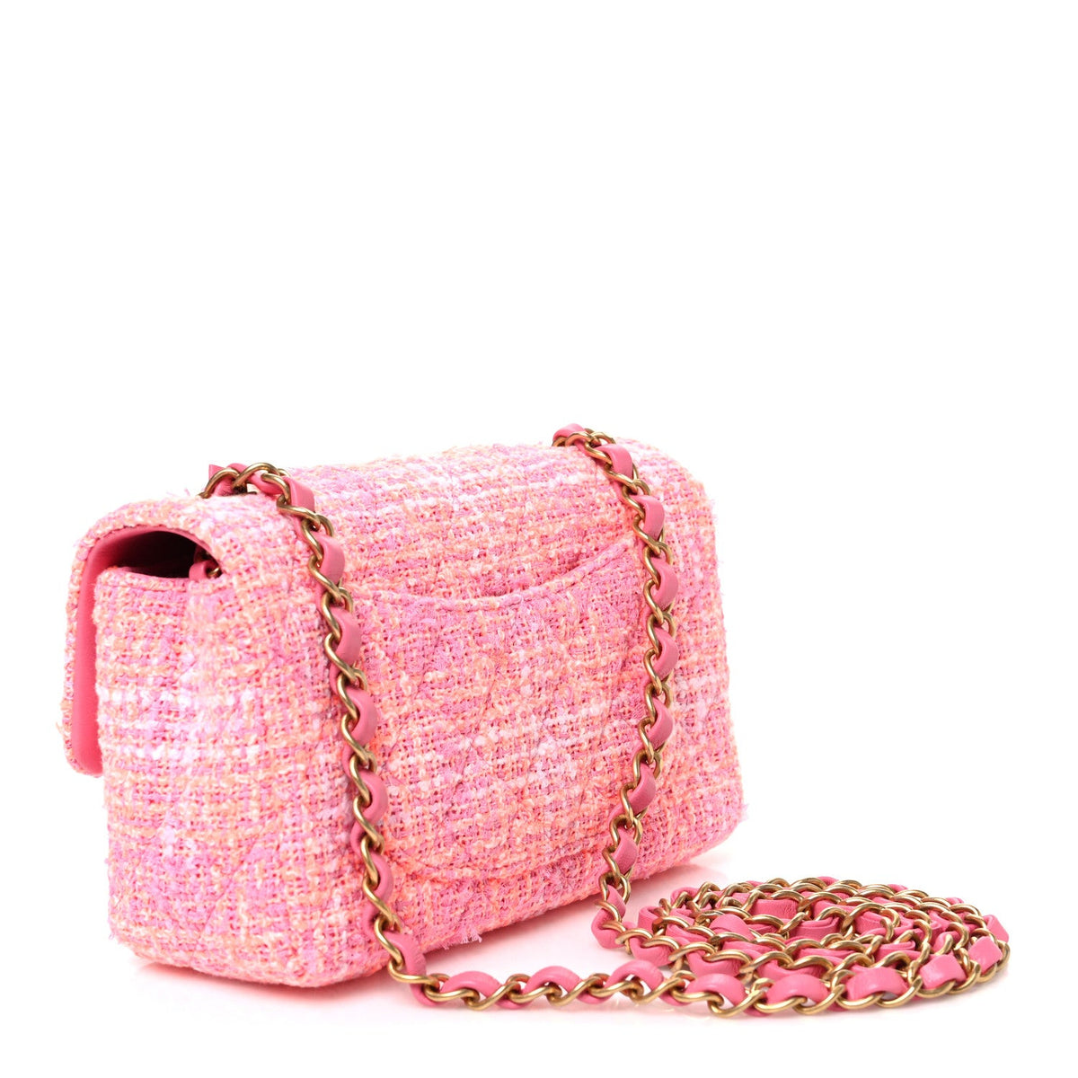 Mini Quilted Flap Shoulder Bag - Tan