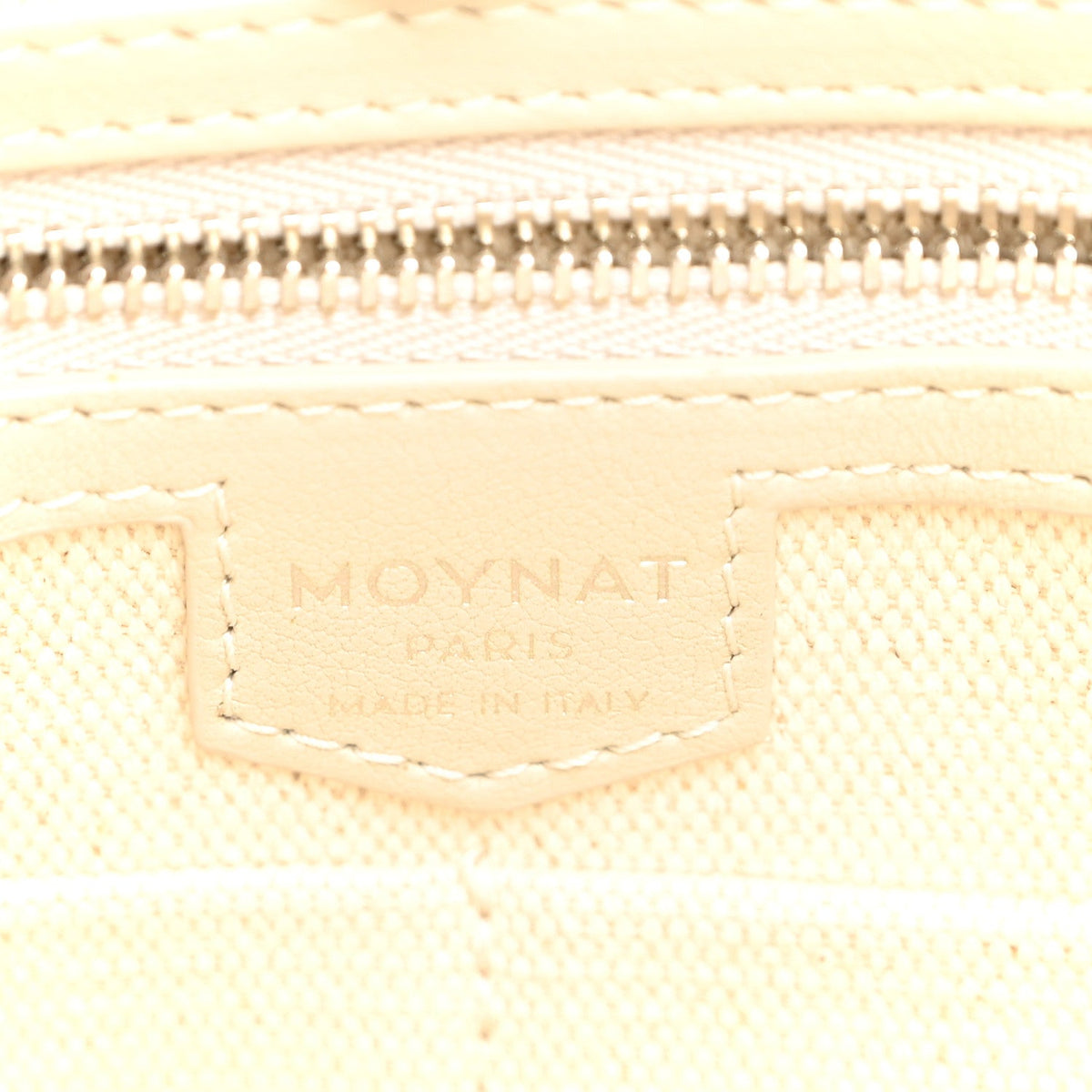 Calfskin Canvas Tote Bag - Beige
