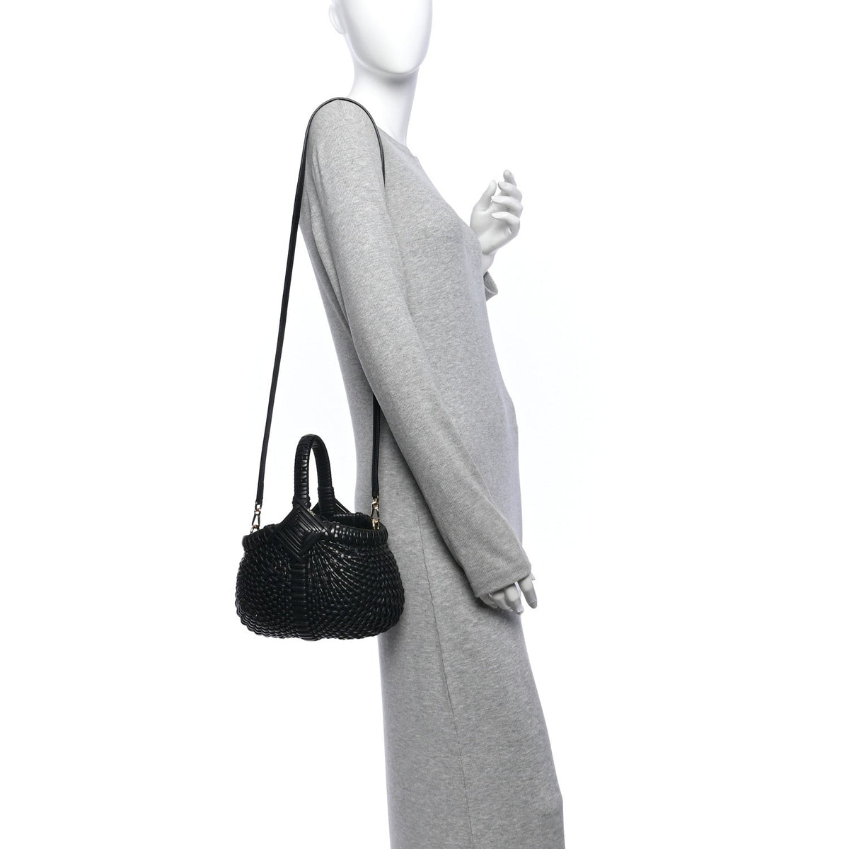 Mini Calfskin Handbag - Black