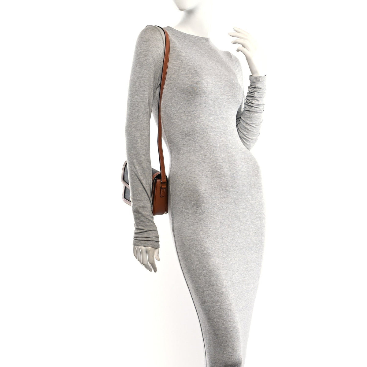 Calfskin Canvas Handbag - Tan