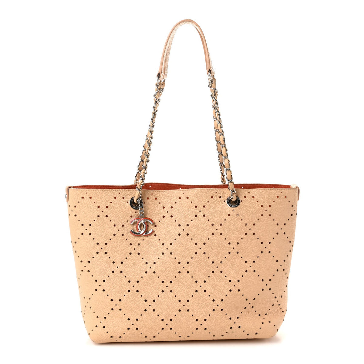 Large Calfskin Tote Bag - Beige