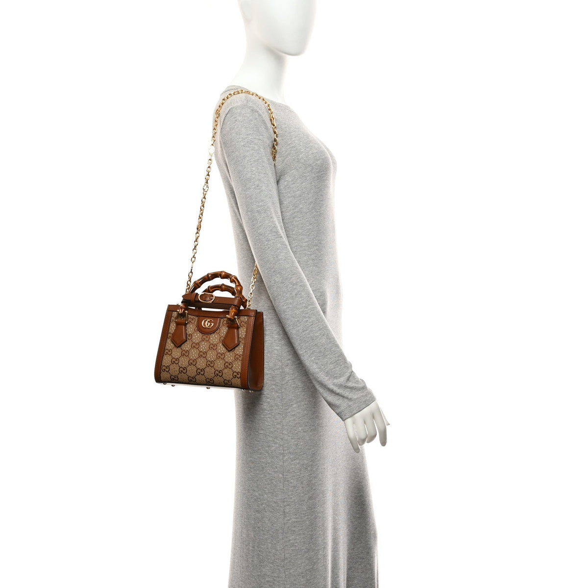 Mini Calfskin Canvas Tote Bag