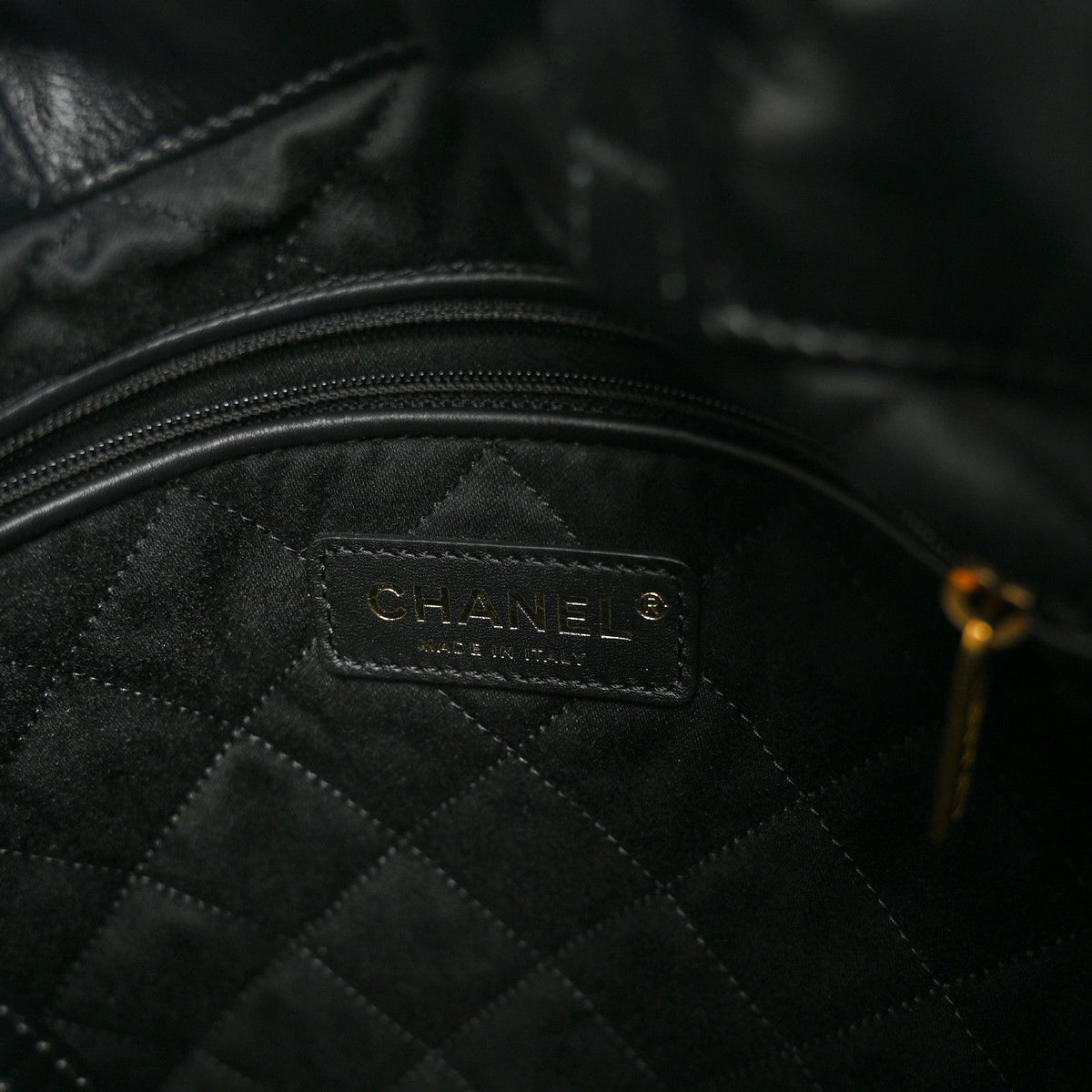 Quilted Calfskin Backpack - Black