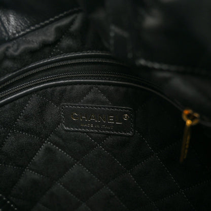 Quilted Calfskin Backpack - Black