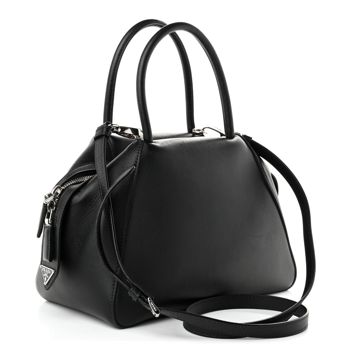 Small Calfskin Handbag - Black