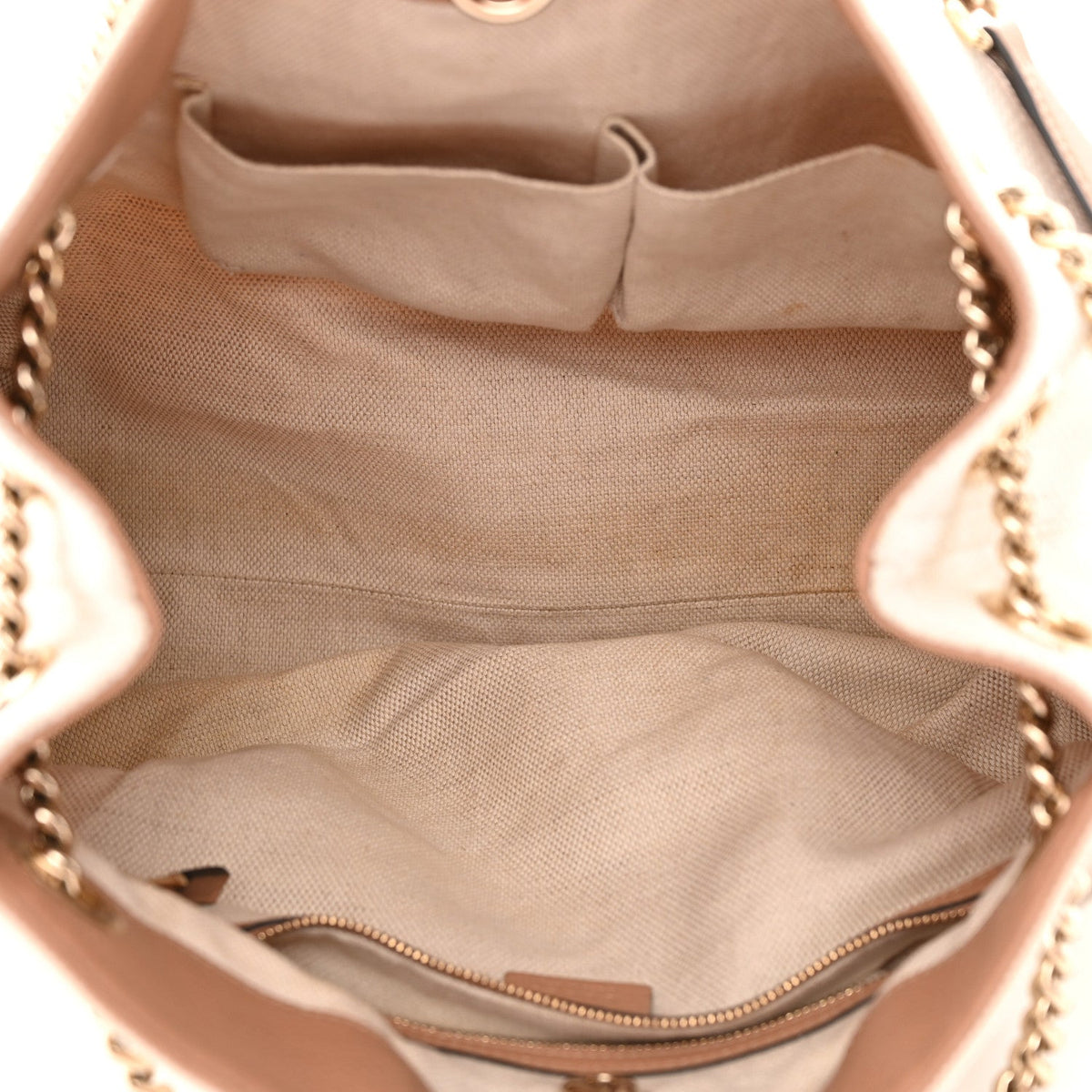 Medium Calfskin Canvas Shoulder Bag - White