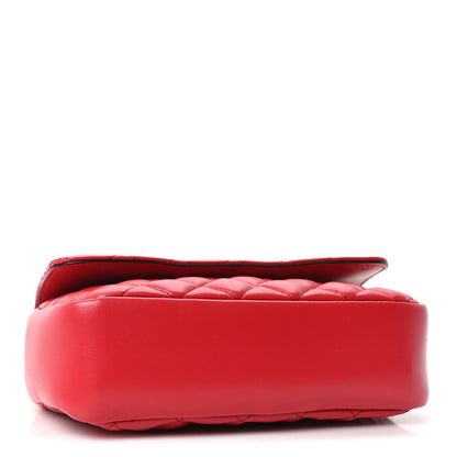 Quilted Nappa Crossbody Bag - Red