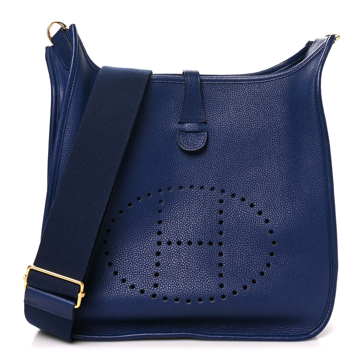 Taurillon Clemence Evelyne Iii Pm Bleu E Handbag
