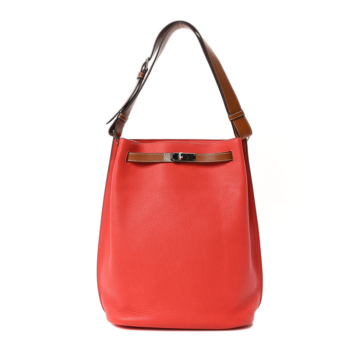 Taurillon Clemence Barenia So Kelly 26 R Handbag