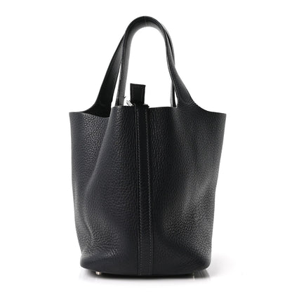 Taurillon Clemence Picotin Lock 18 Pm Bl Handbag